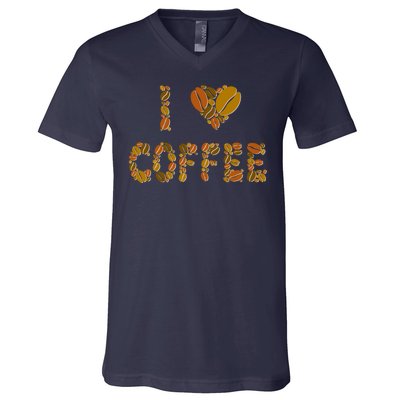 I Love Coffee V-Neck T-Shirt