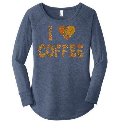 I Love Coffee Women's Perfect Tri Tunic Long Sleeve Shirt