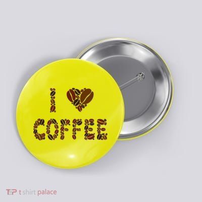 I Love Coffee Button