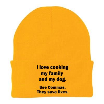 I Love Cooking My Family Commas Save Lives Knit Cap Winter Beanie