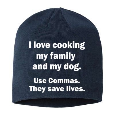 I Love Cooking My Family Commas Save Lives Sustainable Beanie