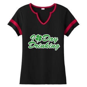 I Love Day Drinking Ladies Halftime Notch Neck Tee