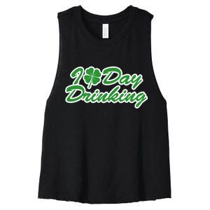 I Love Day Drinking Women's Racerback Cropped Tank