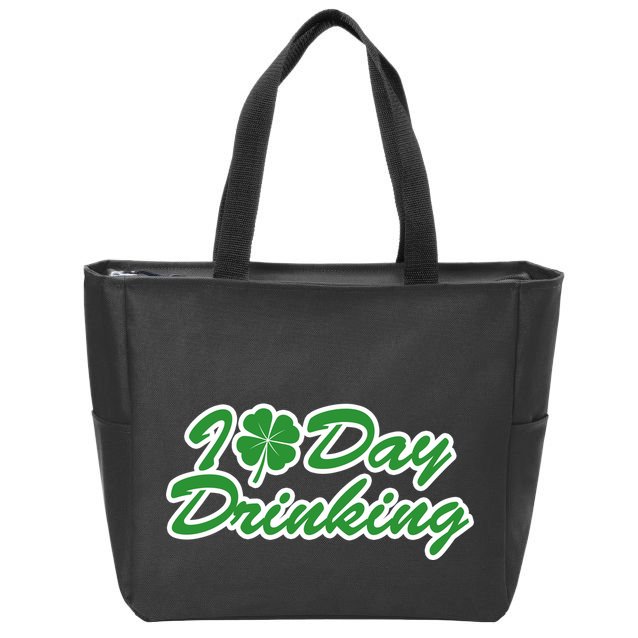 I Love Day Drinking Zip Tote Bag