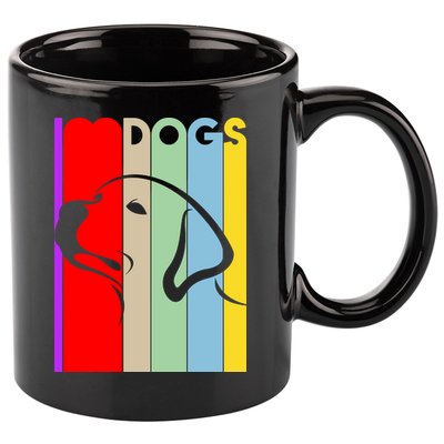 I Love Dogs Cute Dog Lovers 11oz C Handle Ceramic Mug