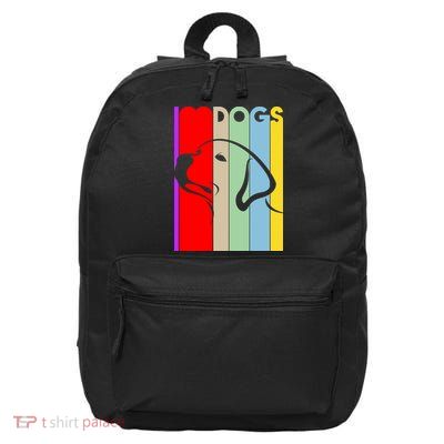 I Love Dogs Cute Dog Lovers 16 in Basic Backpack
