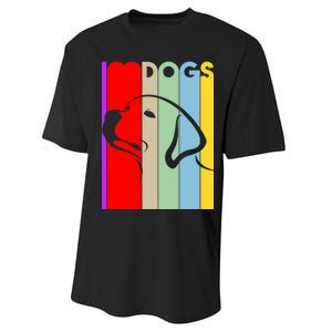 I Love Dogs Cute Dog Lovers Performance Sprint T-Shirt