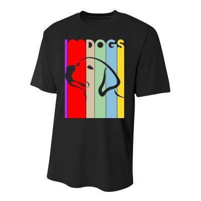 I Love Dogs Cute Dog Lovers Youth Performance Sprint T-Shirt