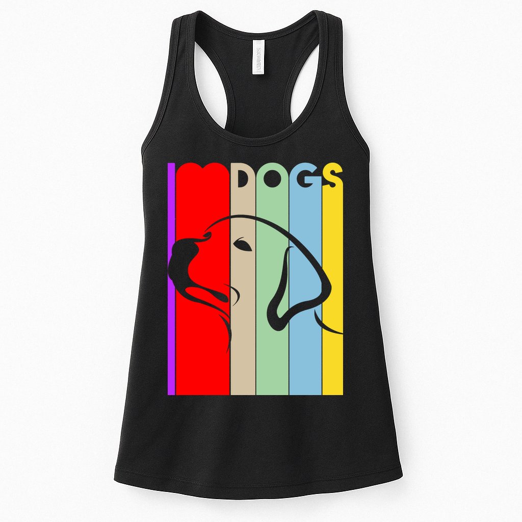 I Love Dogs Cute Dog Lovers Womens Tank Top
