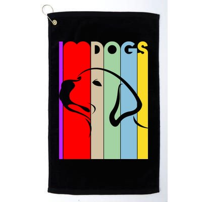 I Love Dogs Cute Dog Lovers Golf Towel