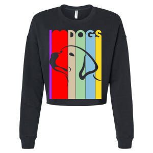 I Love Dogs Cute Dog Lovers Cropped Pullover Crew