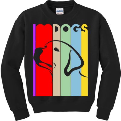 I Love Dogs Cute Dog Lovers Kids Sweatshirt