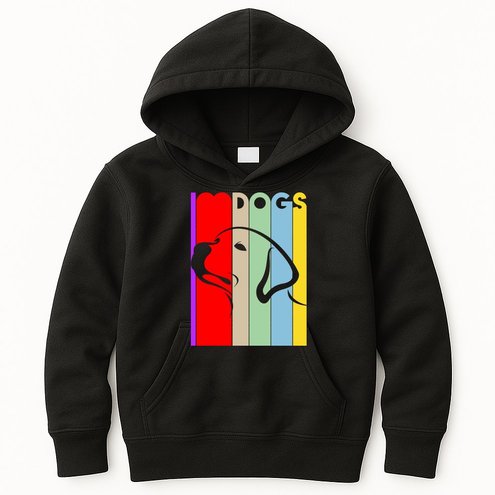 I Love Dogs Cute Dog Lovers Kids Hoodie