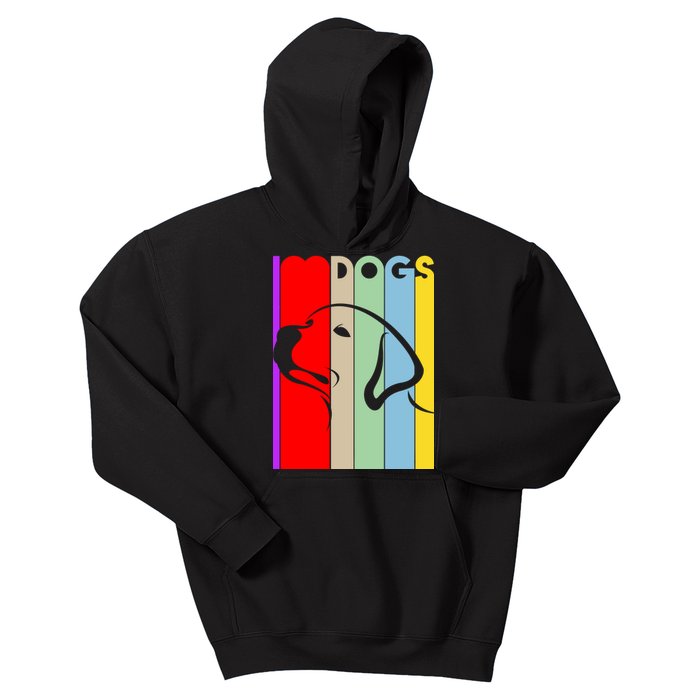 I Love Dogs Cute Dog Lovers Kids Hoodie