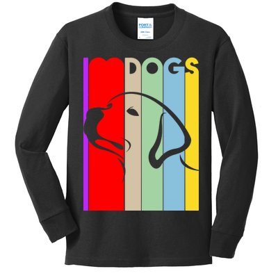 I Love Dogs Cute Dog Lovers Kids Long Sleeve Shirt