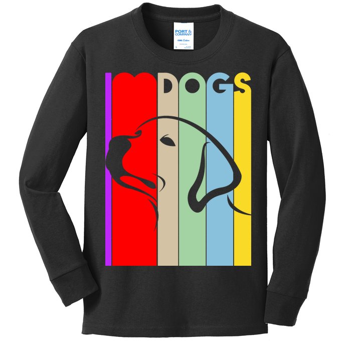 I Love Dogs Cute Dog Lovers Kids Long Sleeve Shirt