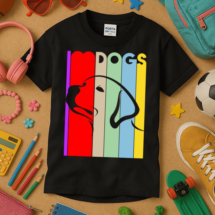 I Love Dogs Cute Dog Lovers Kids T-Shirt