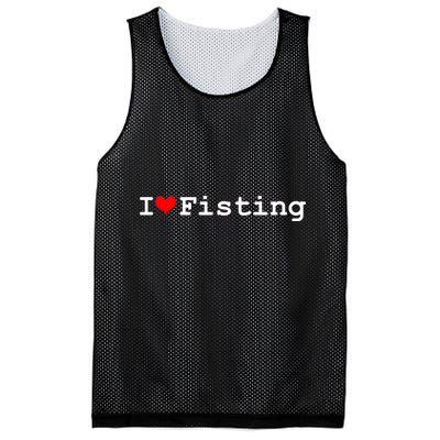 I Love Fisting Mesh Reversible Basketball Jersey Tank