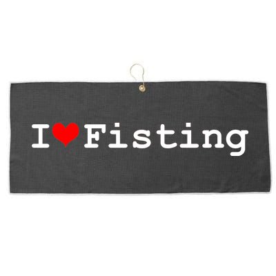 I Love Fisting Large Microfiber Waffle Golf Towel