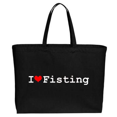 I Love Fisting Cotton Canvas Jumbo Tote