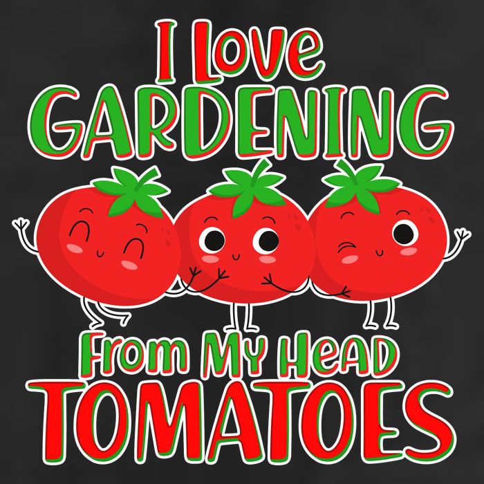 I Love Gardening From My Head Tomatoes 7 Panel Mesh Trucker Snapback Hat