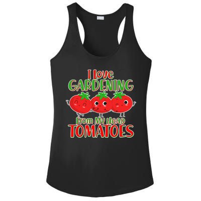 I Love Gardening From My Head Tomatoes Ladies PosiCharge Competitor Racerback Tank