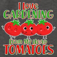 I Love Gardening From My Head Tomatoes Vector Backpack
