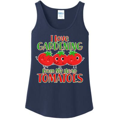 I Love Gardening From My Head Tomatoes Ladies Essential Tank