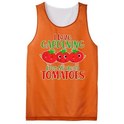 I Love Gardening From My Head Tomatoes Mesh Reversible Basketball Jersey Tank