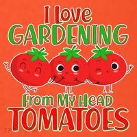 I Love Gardening From My Head Tomatoes Kids T-Shirt
