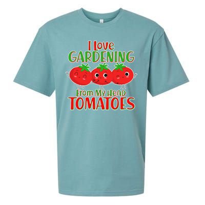 I Love Gardening From My Head Tomatoes Sueded Cloud Jersey T-Shirt