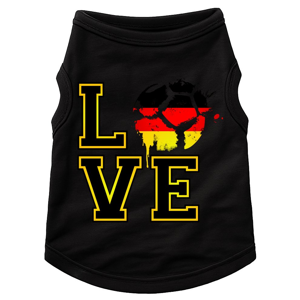I Love Germany Futbol Soccer Doggie Tank