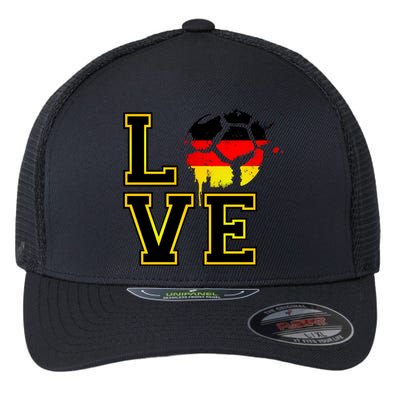 I Love Germany Futbol Soccer Flexfit Unipanel Trucker Cap