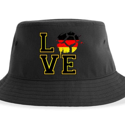 I Love Germany Futbol Soccer Sustainable Bucket Hat