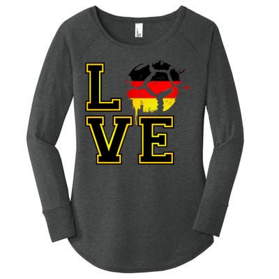 I Love Germany Futbol Soccer Women's Perfect Tri Tunic Long Sleeve Shirt