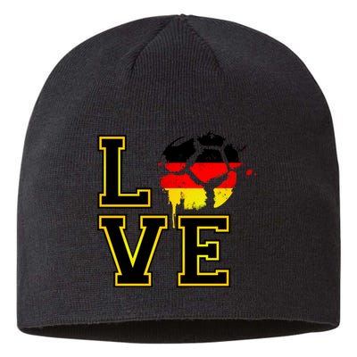 I Love Germany Futbol Soccer Sustainable Beanie