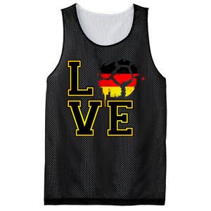 I Love Germany Futbol Soccer Mesh Reversible Basketball Jersey Tank