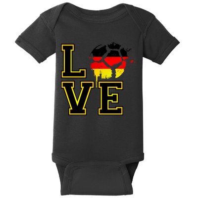 I Love Germany Futbol Soccer Baby Bodysuit