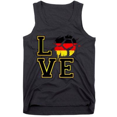 I Love Germany Futbol Soccer Tank Top