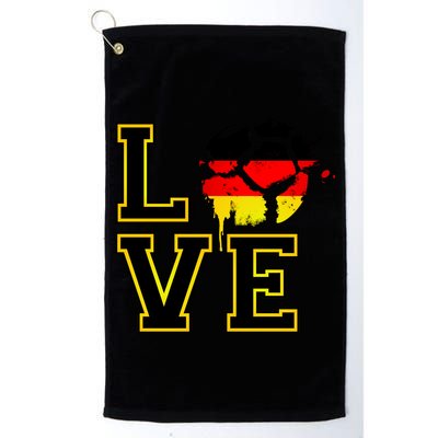 I Love Germany Futbol Soccer Golf Towel