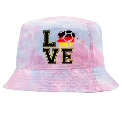 I Love Germany Futbol Soccer Tie-Dyed Bucket Hat