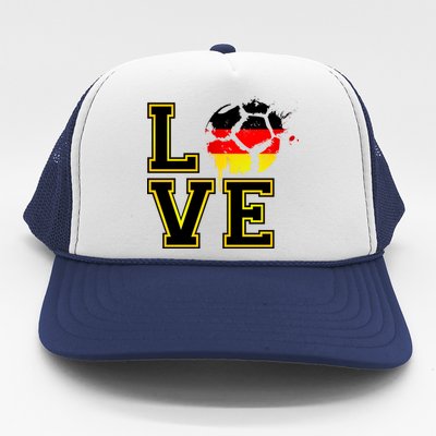 I Love Germany Futbol Soccer Trucker Hat