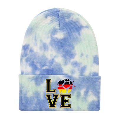 I Love Germany Futbol Soccer Tie Dye 12in Knit Beanie