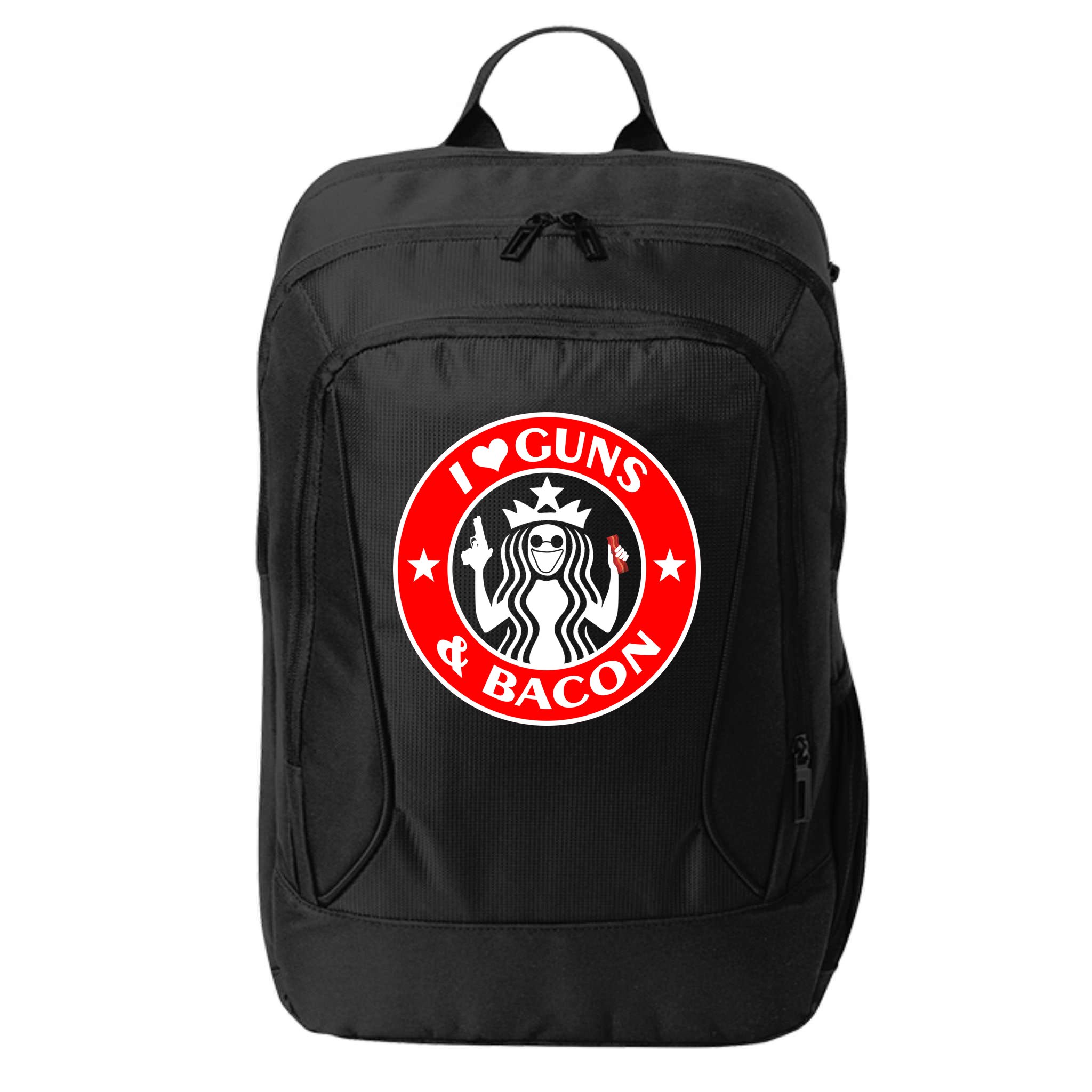 I Love Guns And Bacon City Backpack