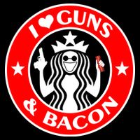 I Love Guns And Bacon City Backpack