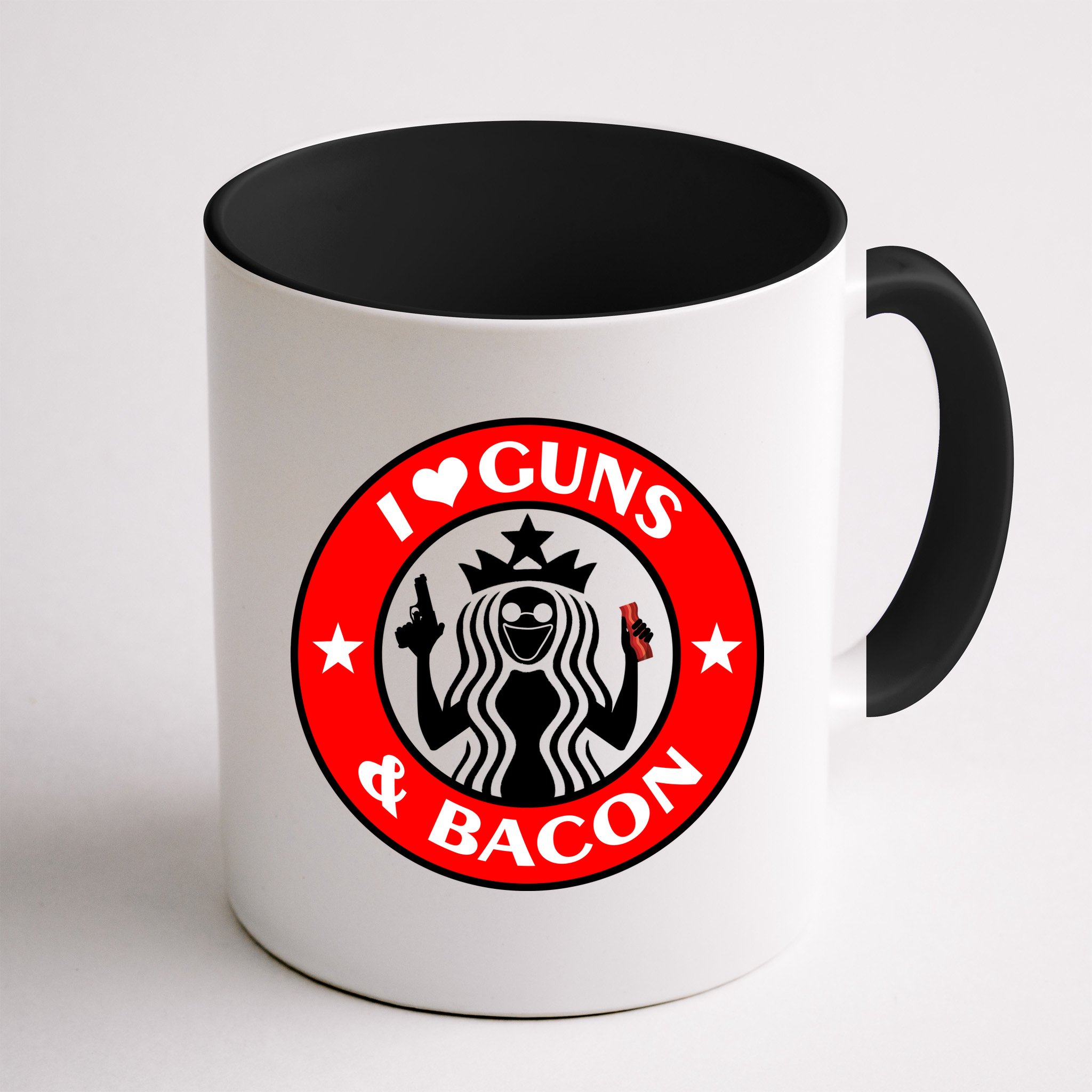 I Love Guns And Bacon Mug