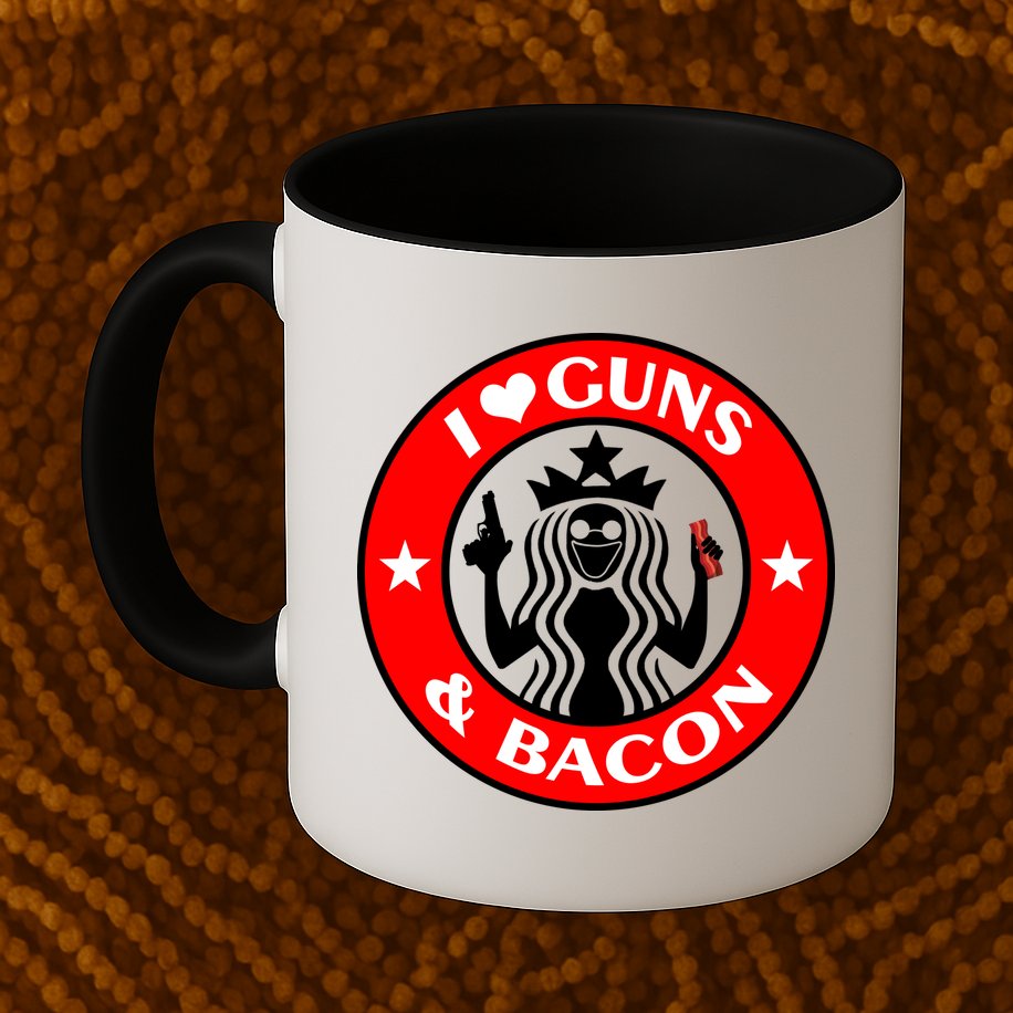 I Love Guns And Bacon Mug