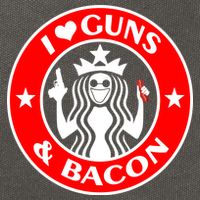 I Love Guns And Bacon Cotton Canvas Backpack