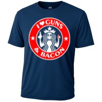 I Love Guns And Bacon Cooling Performance Crew T-Shirt