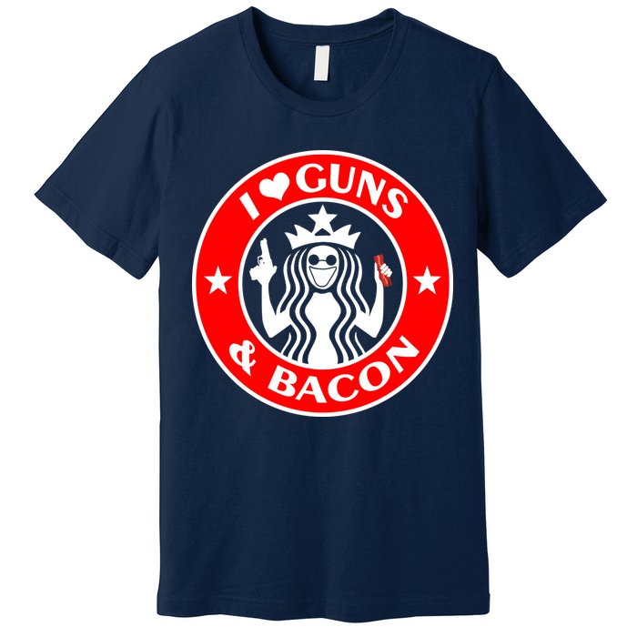 I Love Guns And Bacon Premium T-Shirt